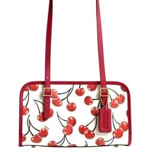 Coach Swing Zip Bag With Cherry Print